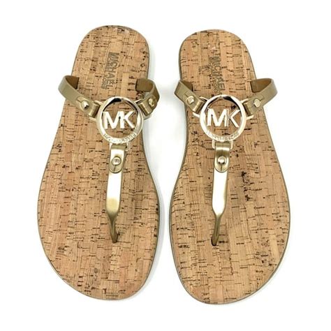 flip flop with gold buckle michael kors|Michael kors gold sandals + FREE SHIPPING .